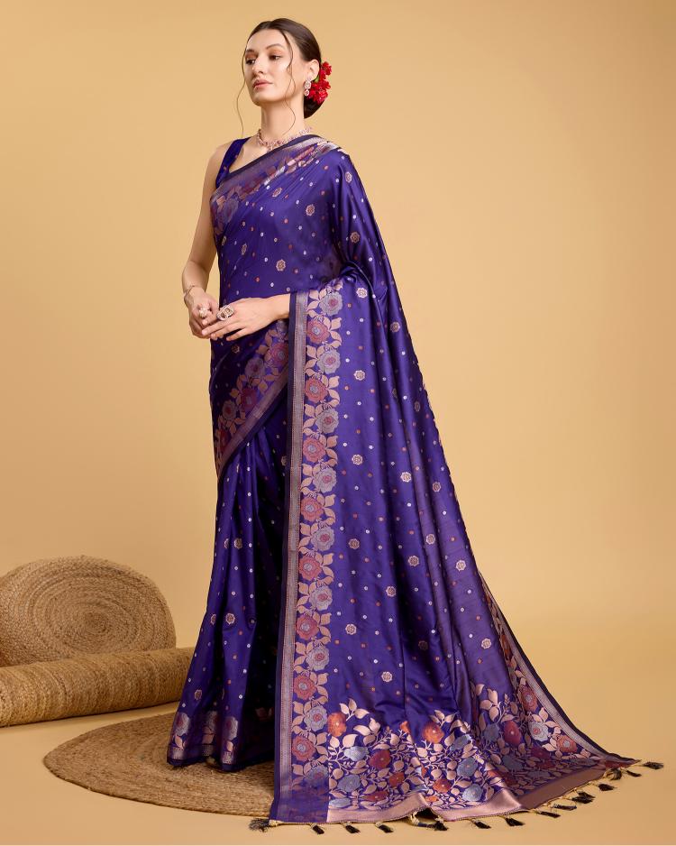 Best Wedding Banarasi Silk Saree With Rich Pallu