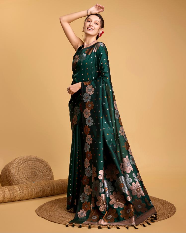 Best Wedding Banarasi Silk Saree With Rich Pallu