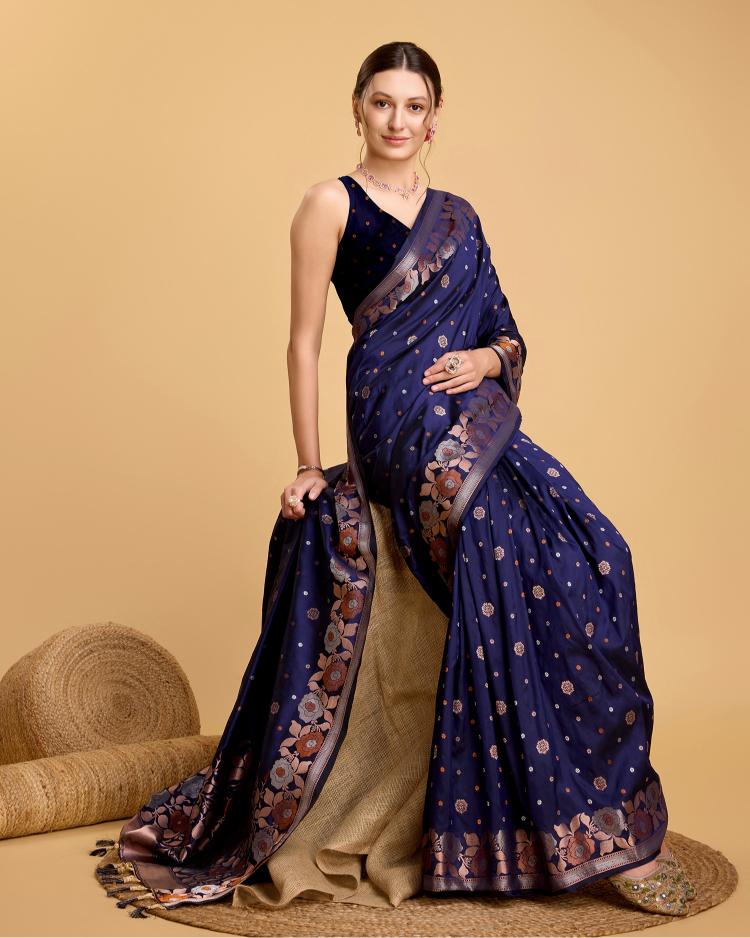 Best Wedding Banarasi Silk Saree With Rich Pallu
