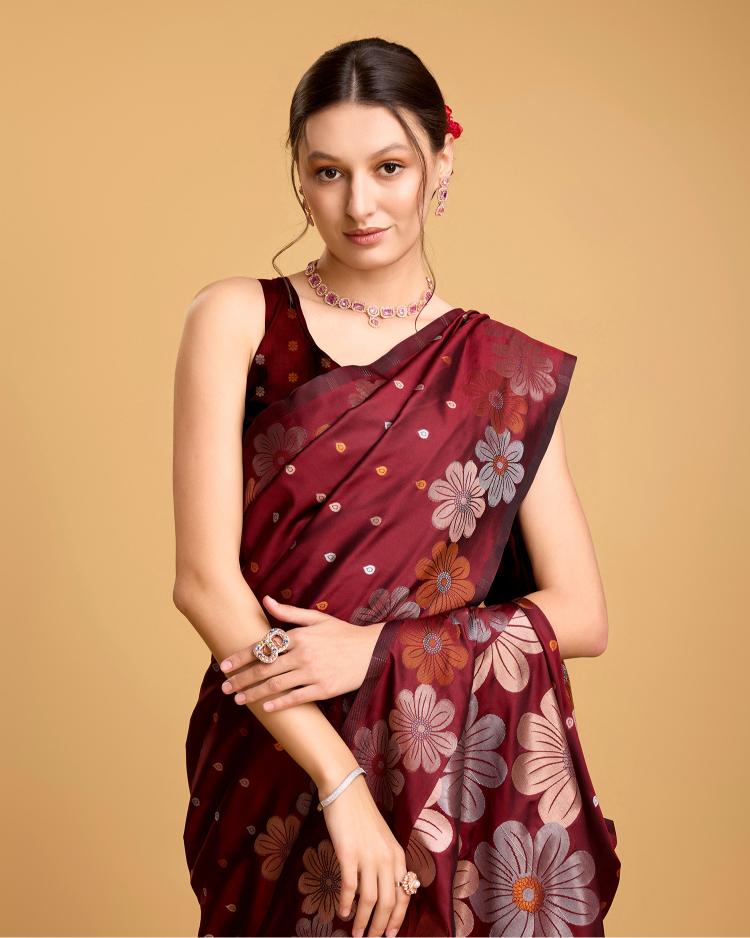Best Wedding Banarasi Silk Saree With Rich Pallu