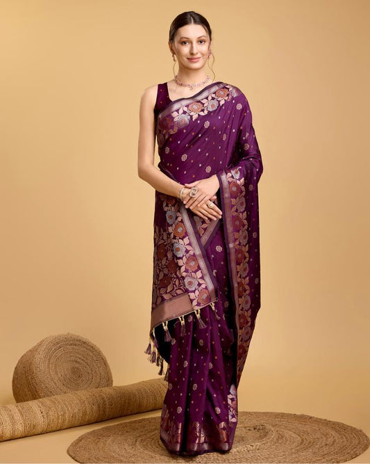 Best Wedding Banarasi Silk Saree With Rich Pallu