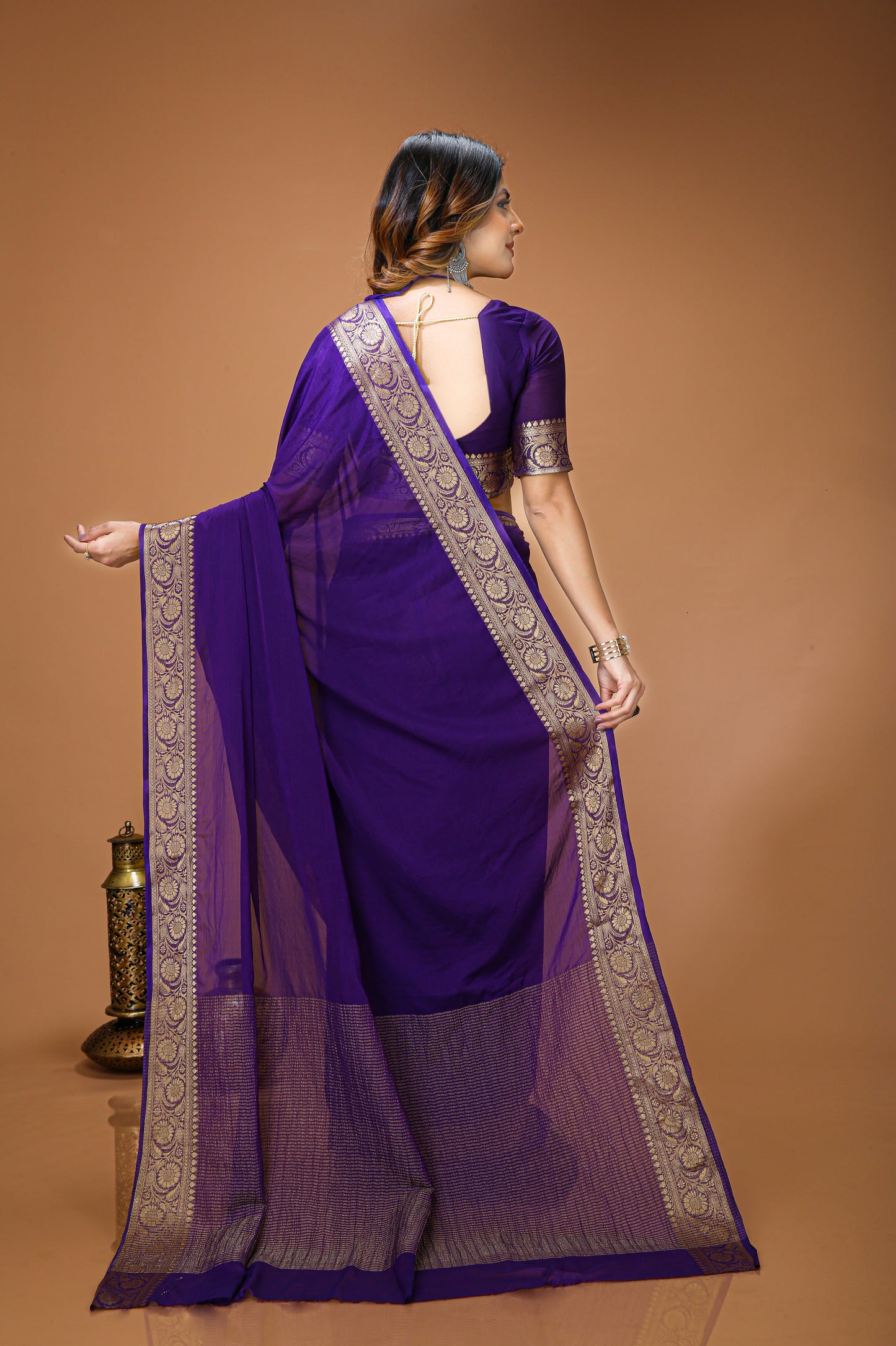 Very Gorgeous Soft Cinnon Saree With zari Weaving