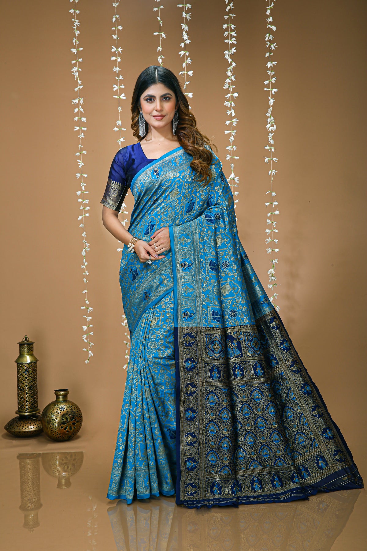Very Pleasing Soft Silk Saree With Beautiful Blouse Peice