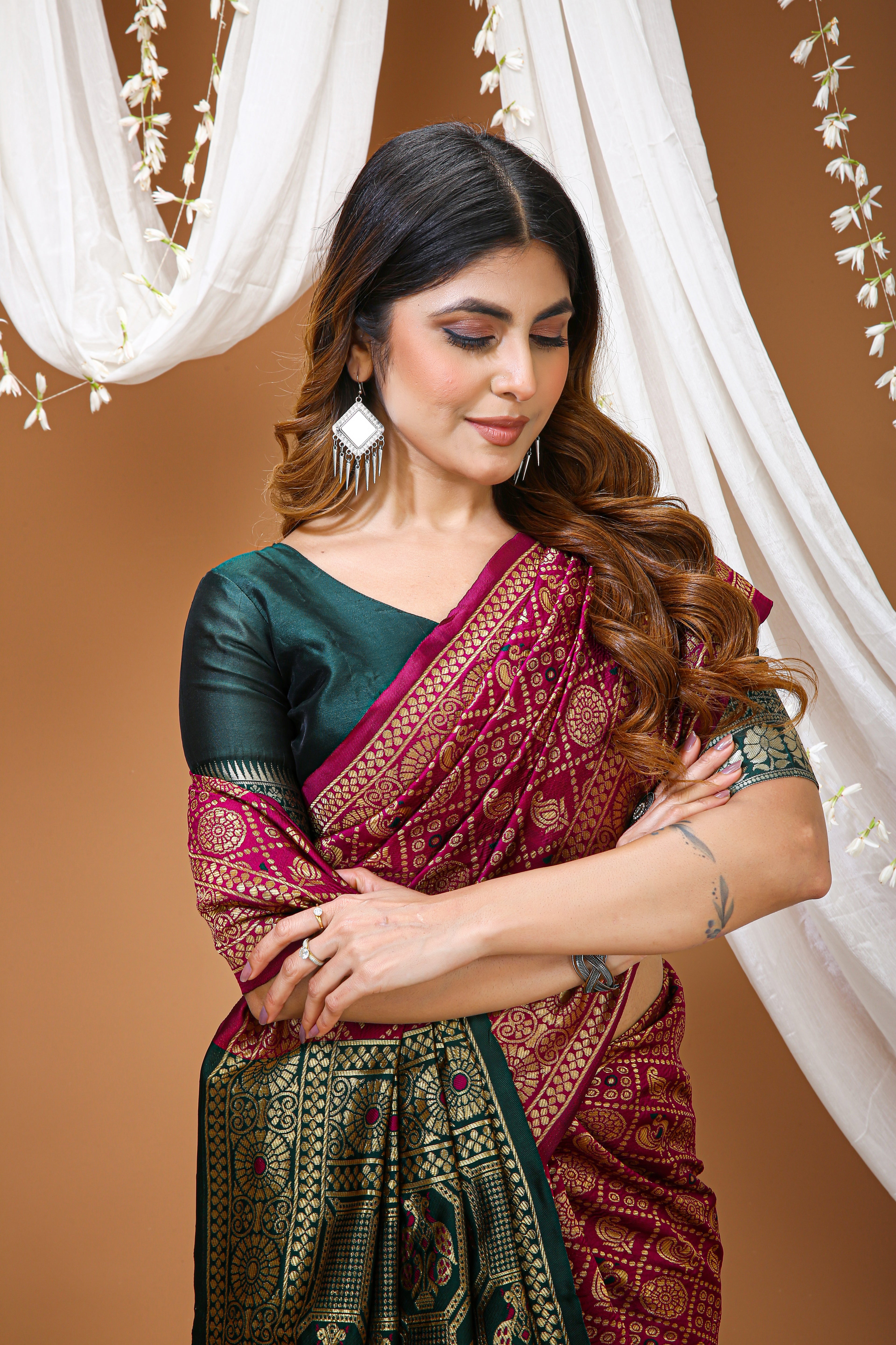 Ravishing Soft Silk Saree With Lovely Blouse Piece