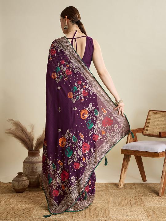 Best Wedding Banarasi Silk Saree With Rich Pallu