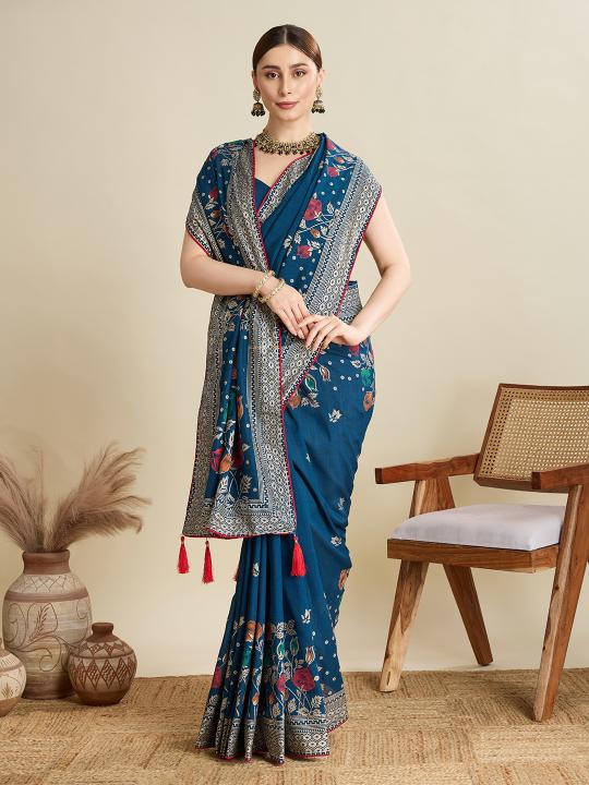 Best Wedding Banarasi Silk Saree With Rich Pallu