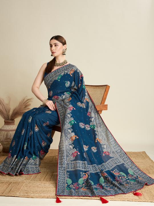 Best Wedding Banarasi Silk Saree With Rich Pallu