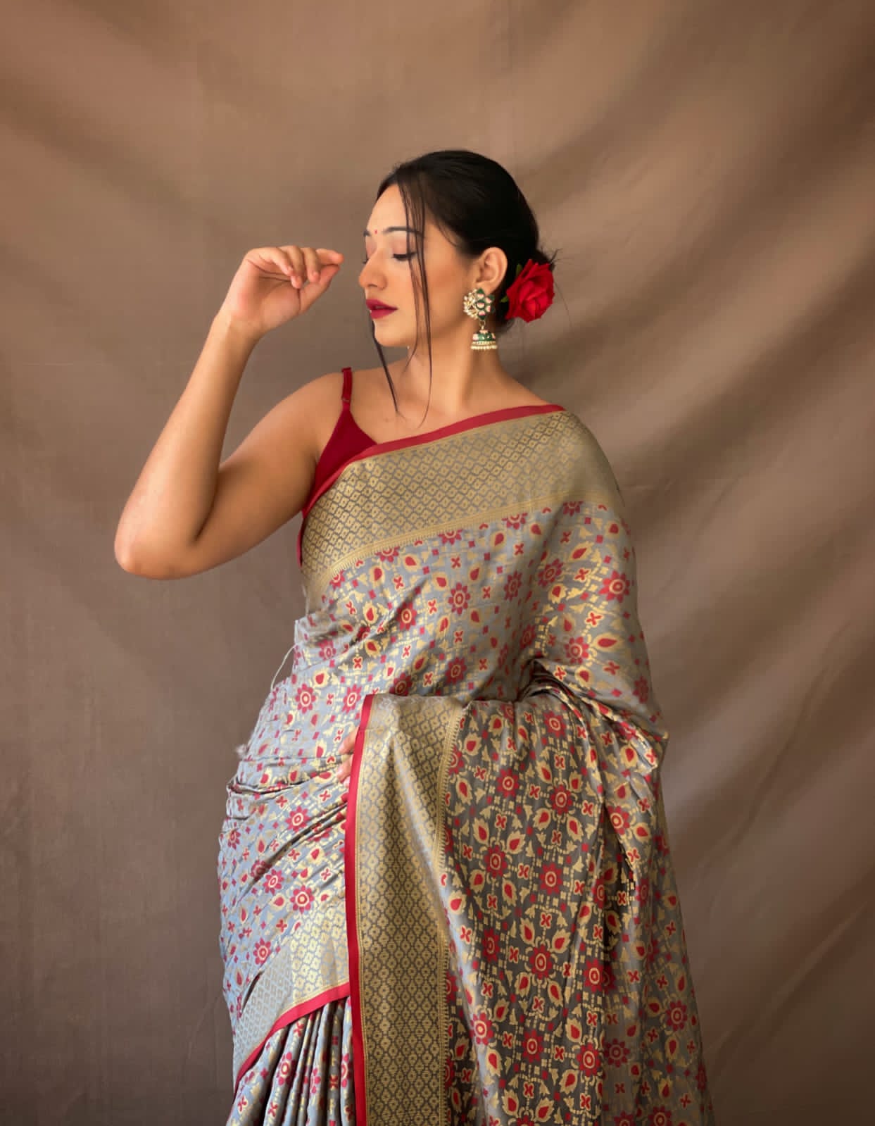 Most Trending Pure Silk Saree In Laheriya Style