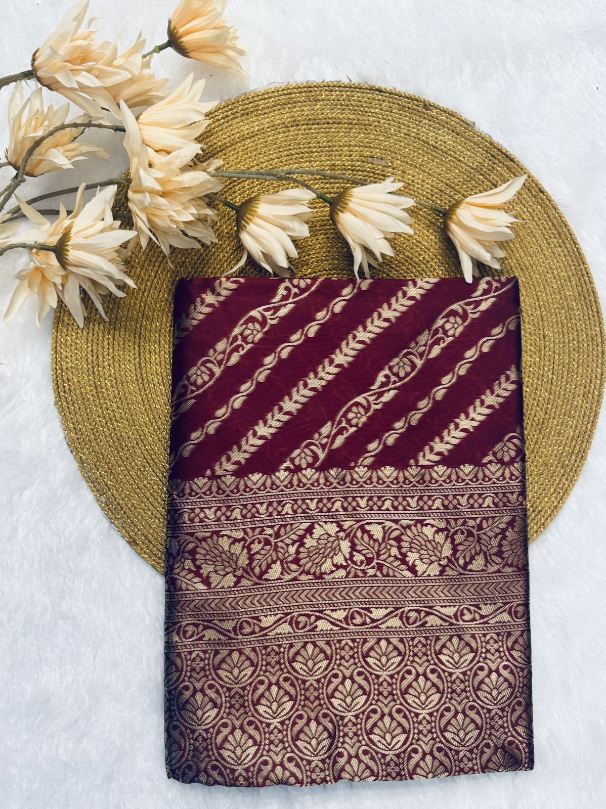 Stunning Soft Silk Saree With Lovely Blouse Piece