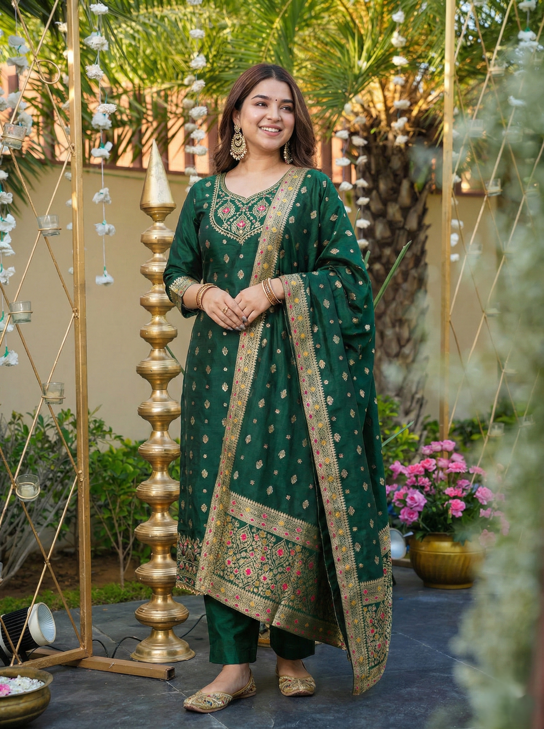 Zivara Heritage Jequard Weaving Suit Set