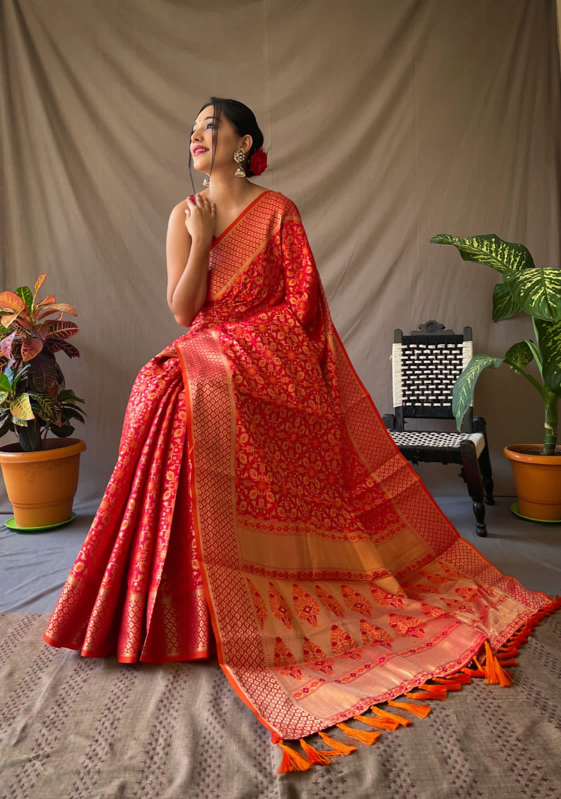 Most Trending Pure Silk Saree In Laheriya Style