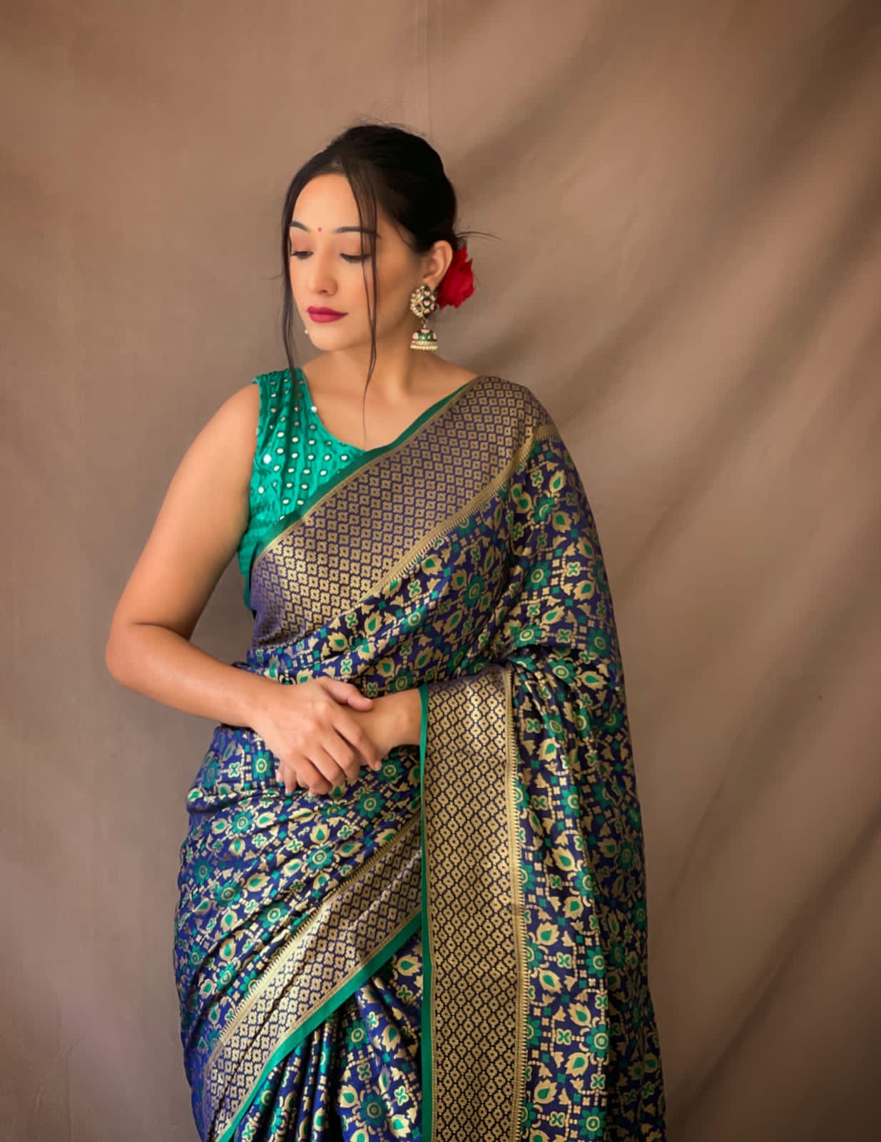 Most Trending Pure Silk Saree In Laheriya Style