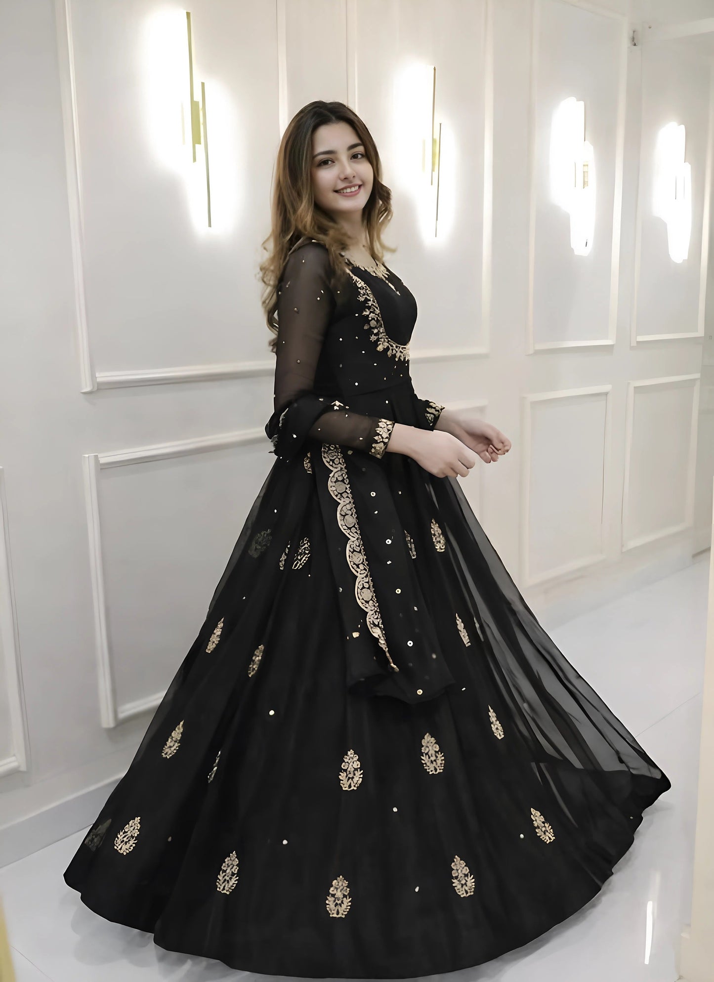Rajnandini Anarkali Gown With Dupatta Set