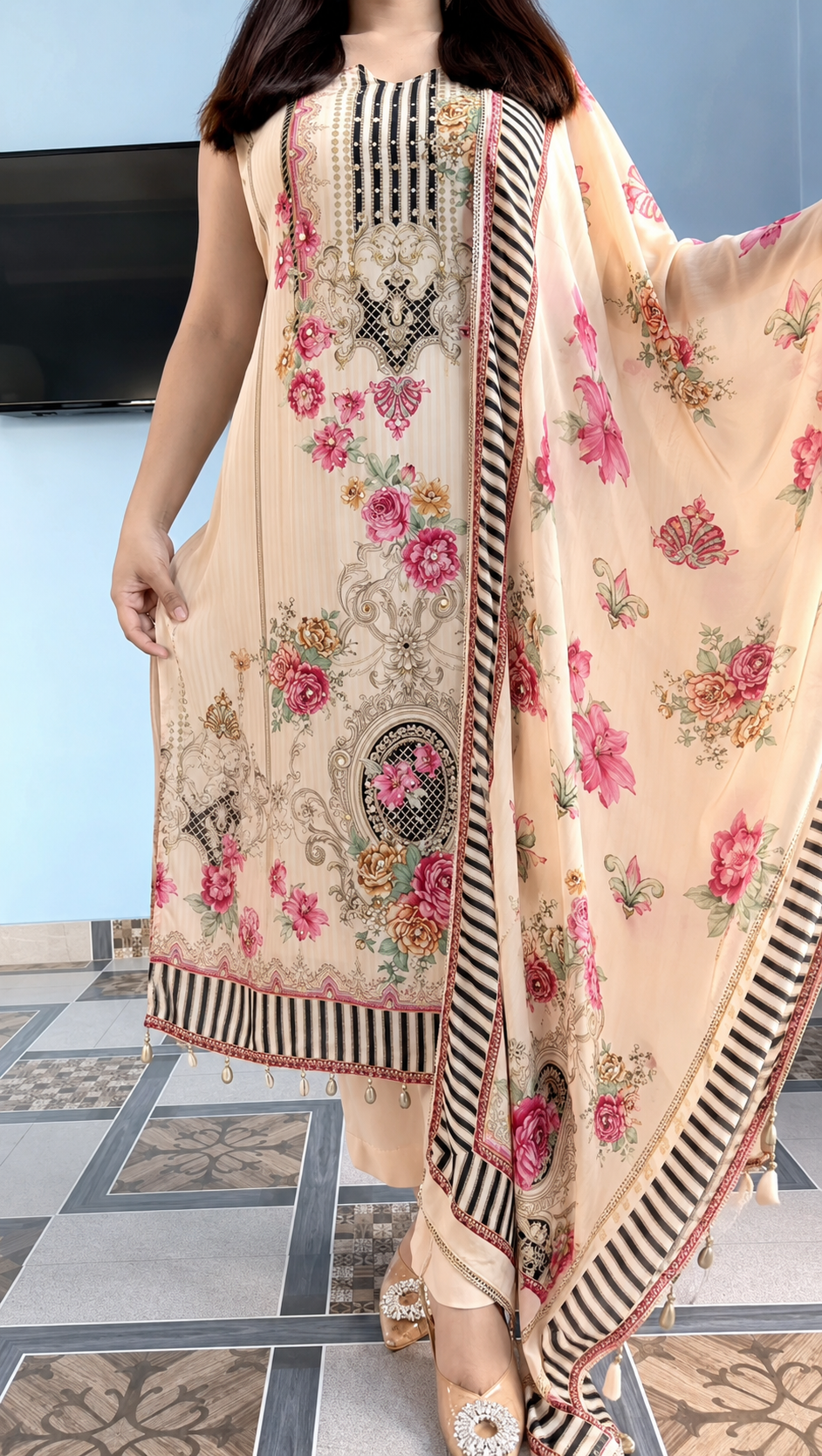 Rosabelle Heritage Mirror Work Suit Set