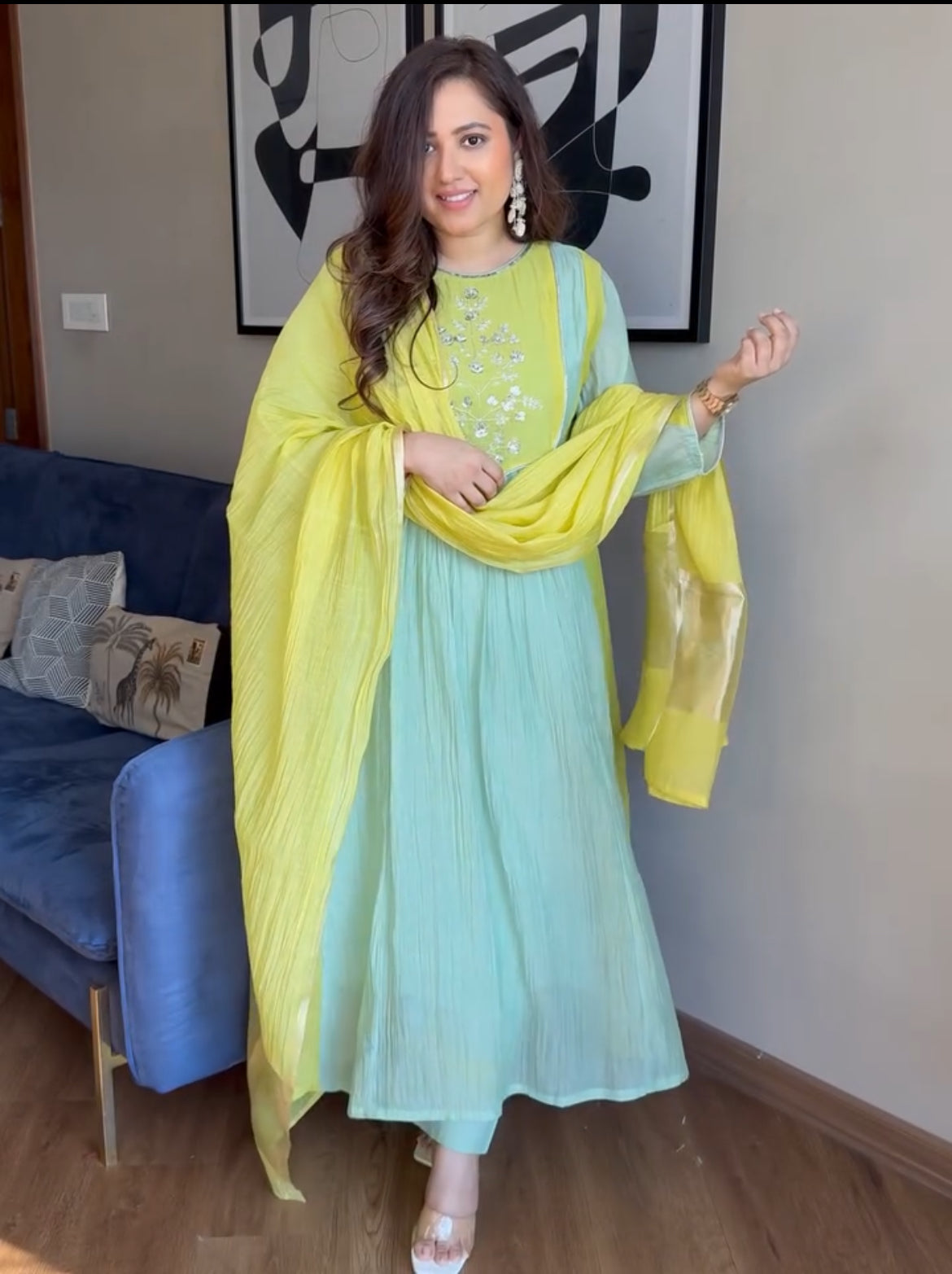 Very Beautiful Mul Chanderi Embroidery Suit Set