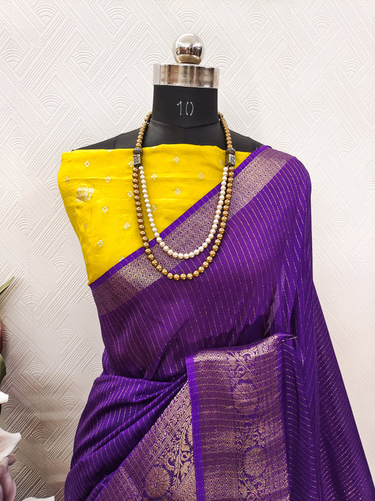 Magnificent Visocse Dola Silk Saree With Zari Weaving
