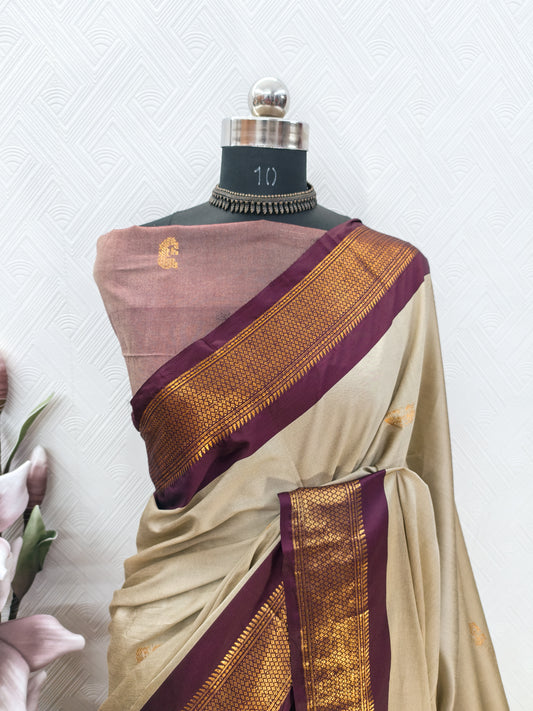 Very Magnificent Zari Weaving Banarasi Silk Saree With Tassels