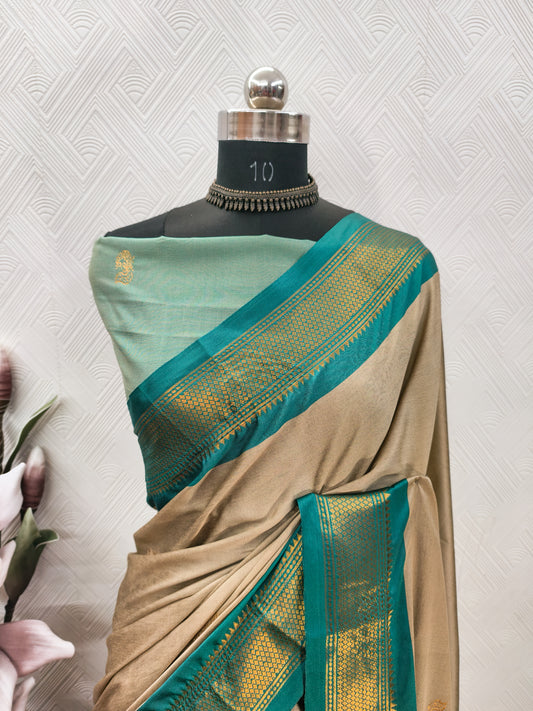 Very Magnificent Zari Weaving Banarasi Silk Saree With Tassels