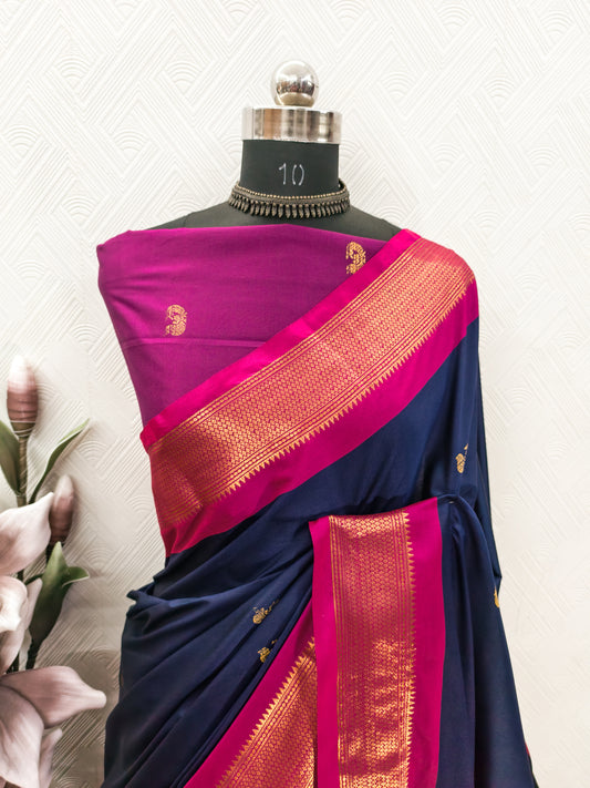 Very Magnificent Zari Weaving Banarasi Silk Saree With Tassels