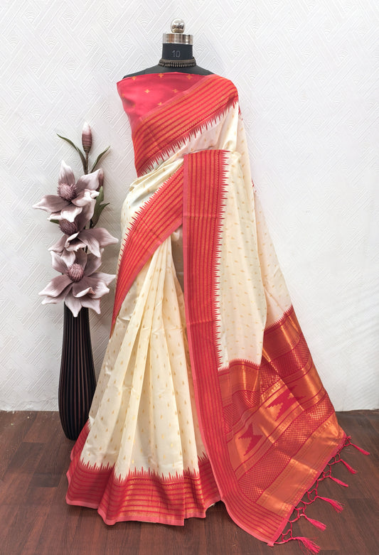 Wonderful Soft Cotton Silk Saree With Rich Pallu