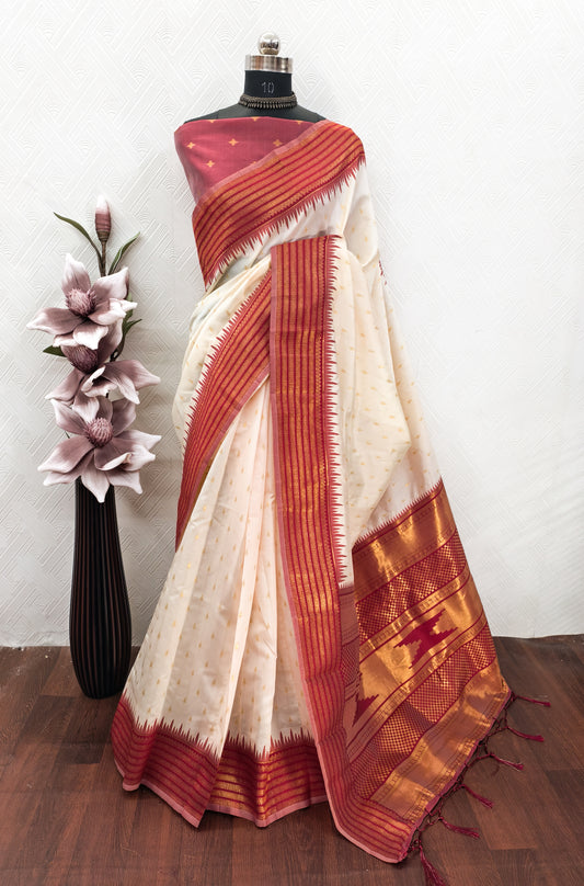 Wonderful Soft Cotton Silk Saree With Rich Pallu