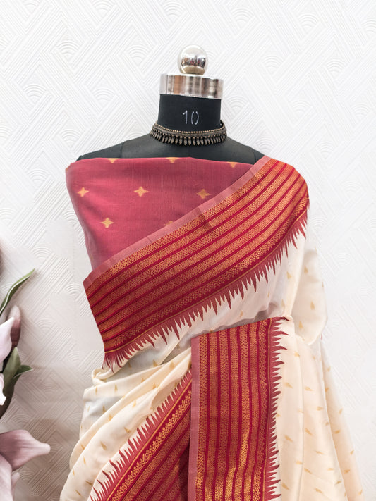 Wonderful Soft Cotton Silk Saree With Rich Pallu