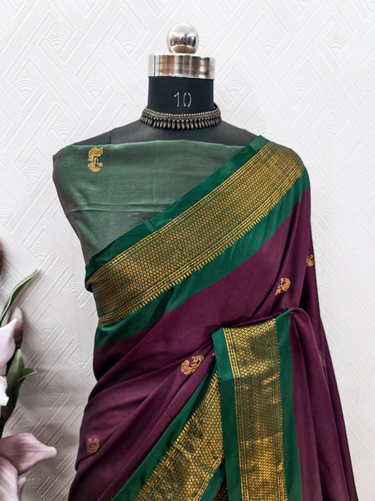 Very Magnificent Zari Weaving Banarasi Silk Saree With Tassels