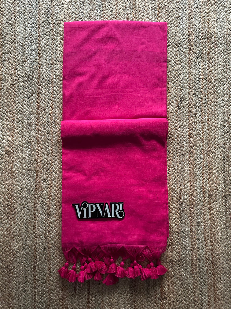 Pure Khadi Cotton Saree With Stitched Handwork Blouse
