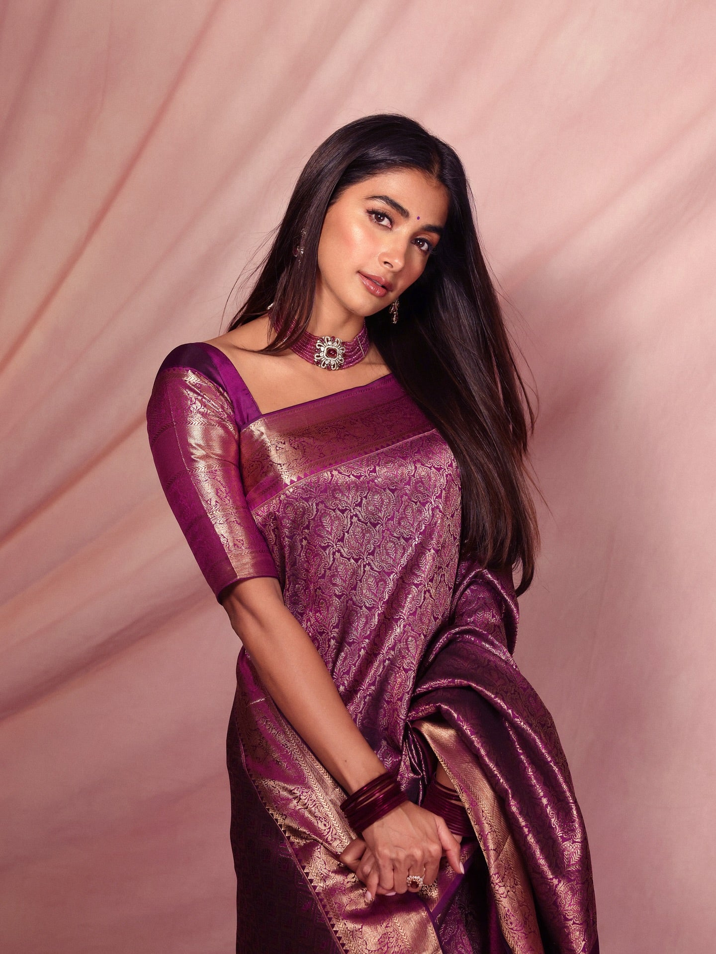 Very Attractive Kanjivaram Soft Silk Saree With Elegant Blouse Peice