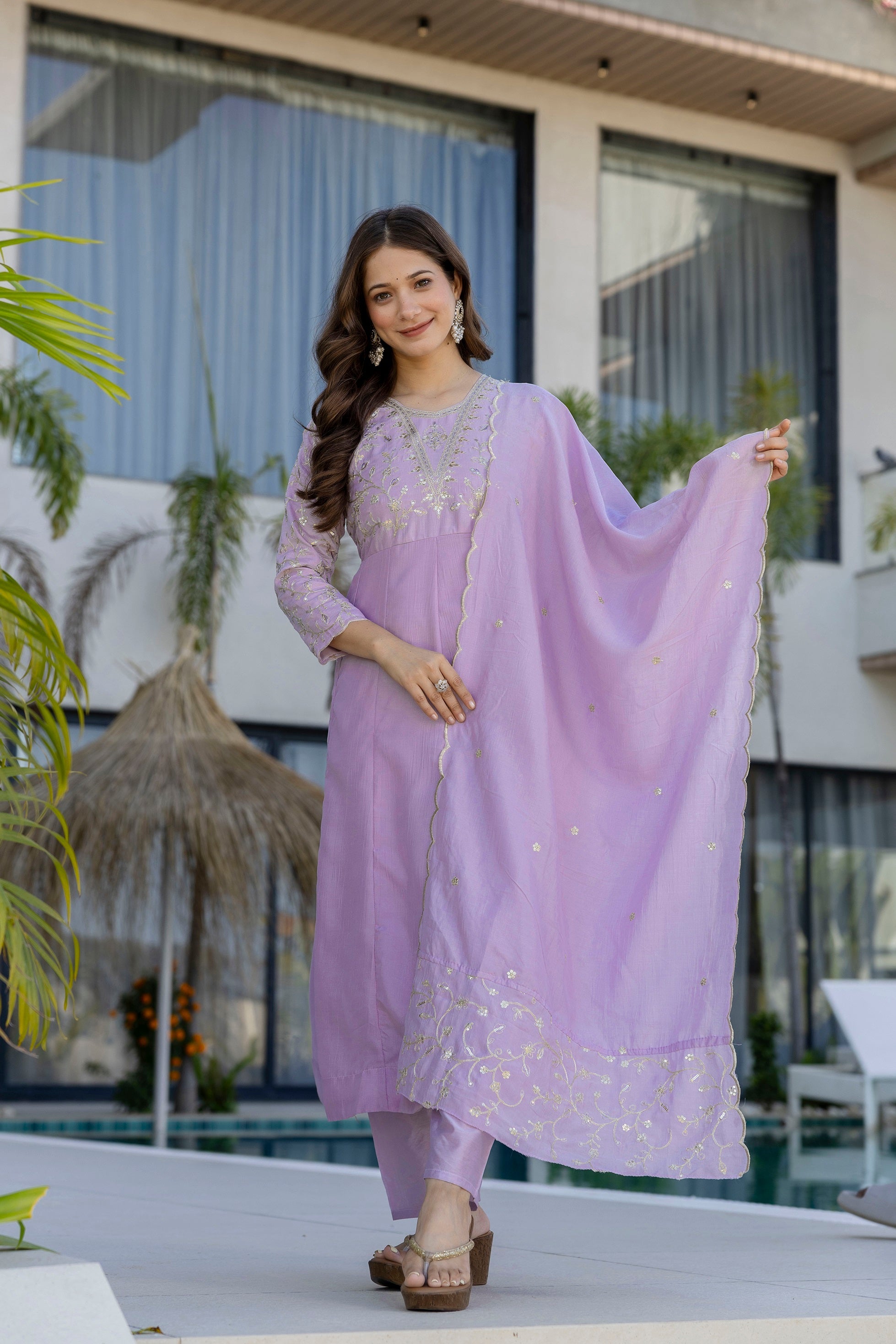 Florenza Grace Embroidered suit set