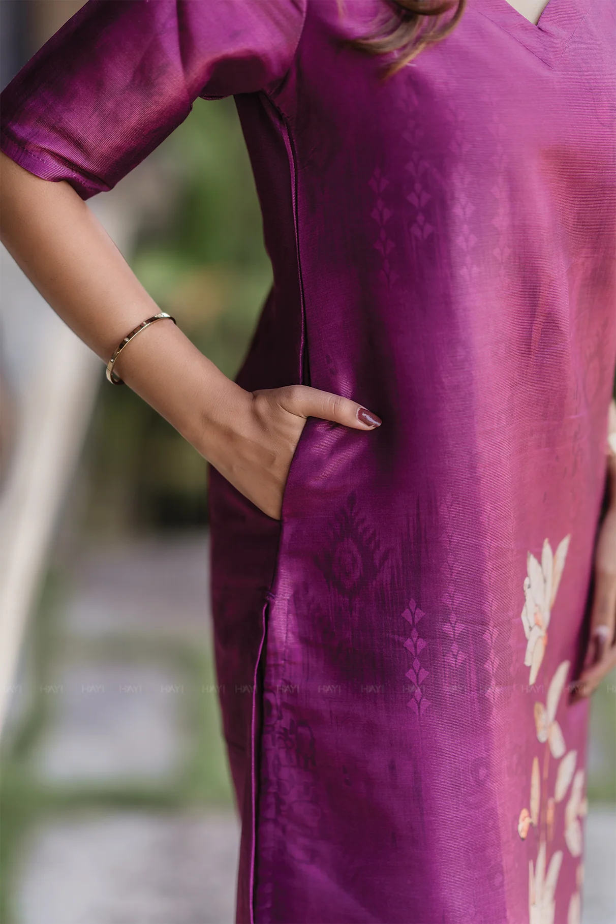 Very Stunning Vichitra Silk Floral Print Top & Dupatta