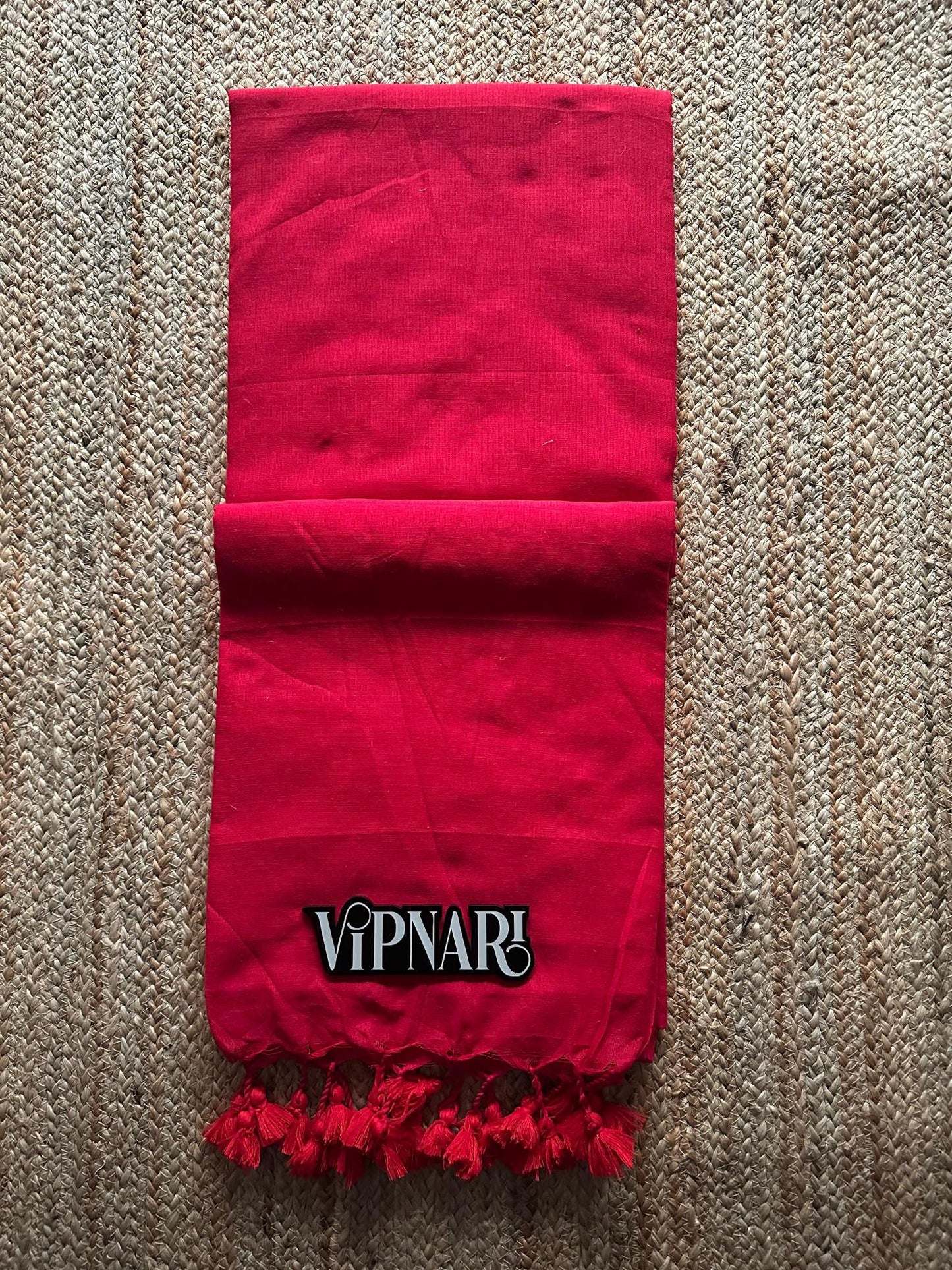 Very Beautiful Handloom Cotton Saree With Stitched Designer Handwork Blouse
