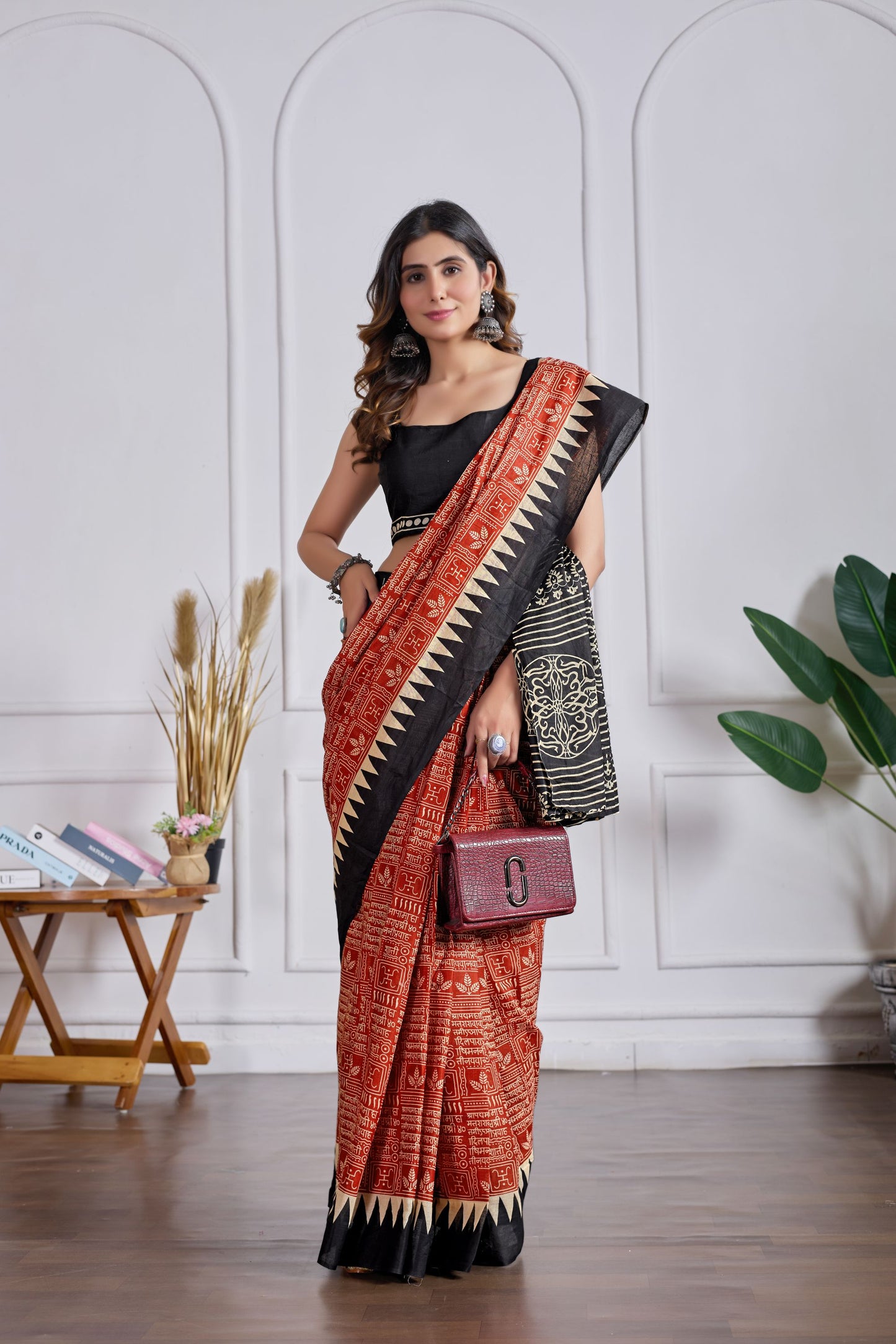 1 Min Ready To Wear Breatheable Cotton Saree With Pocket Style