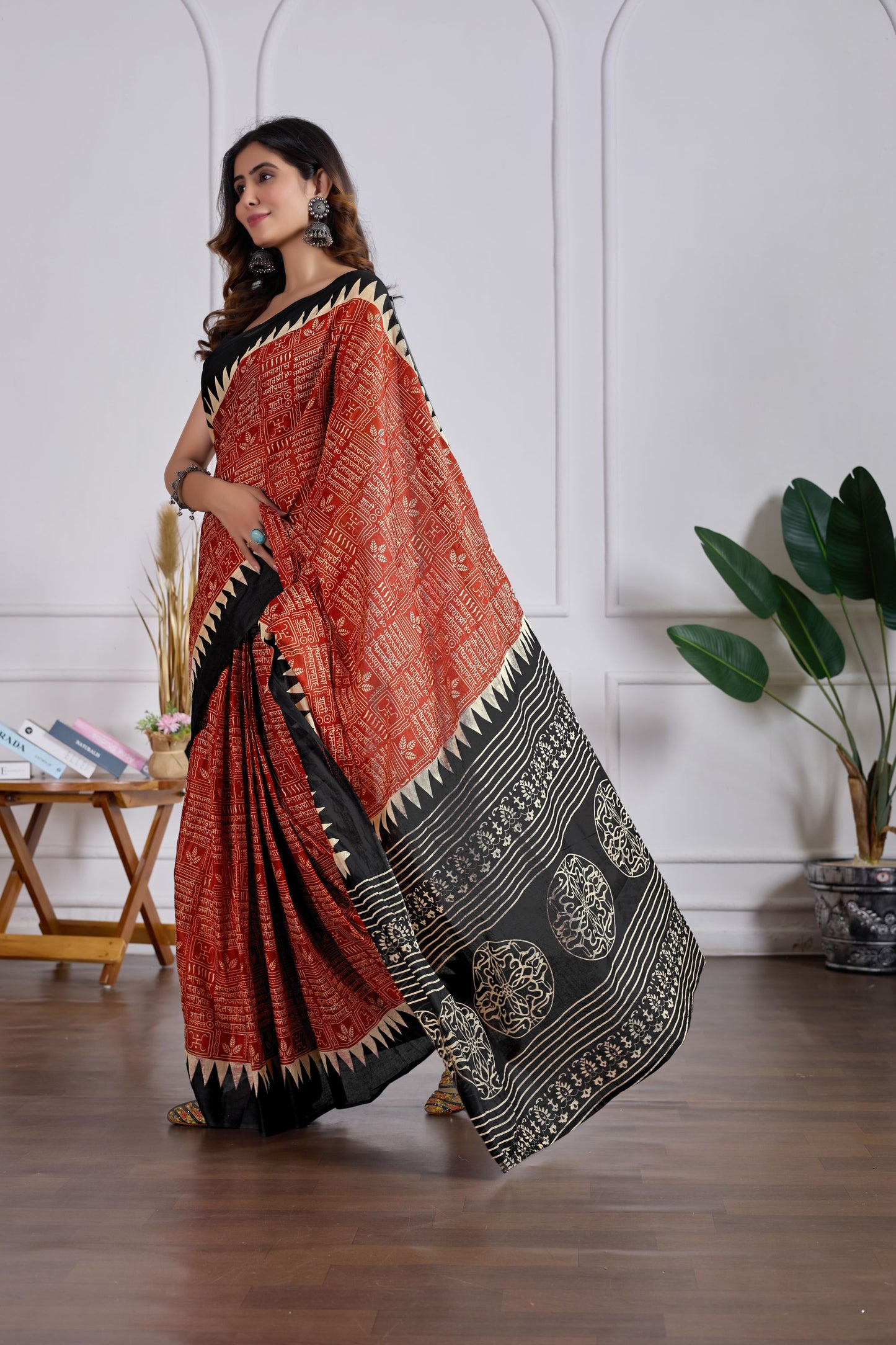 1 Min Ready To Wear Breatheable Cotton Saree With Pocket Style