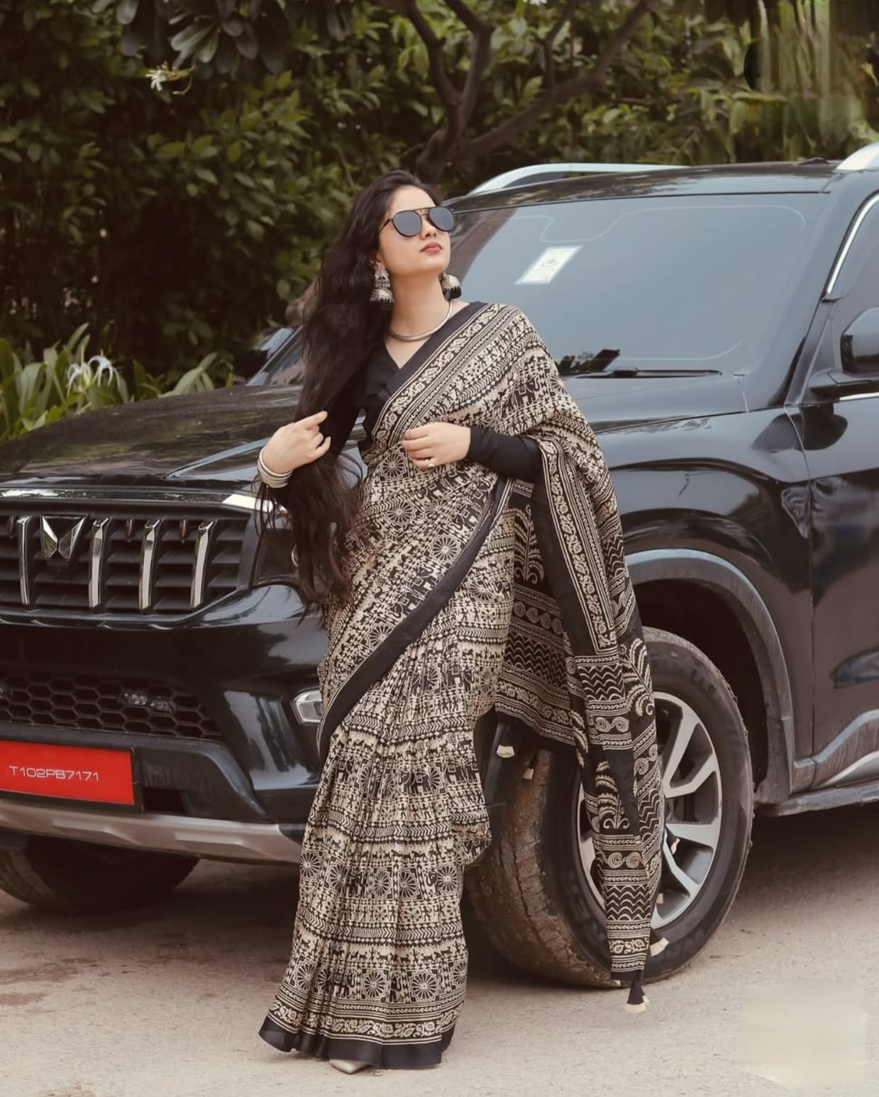 Very Graceful Pure Gajji Silk Saree In Traditional Print