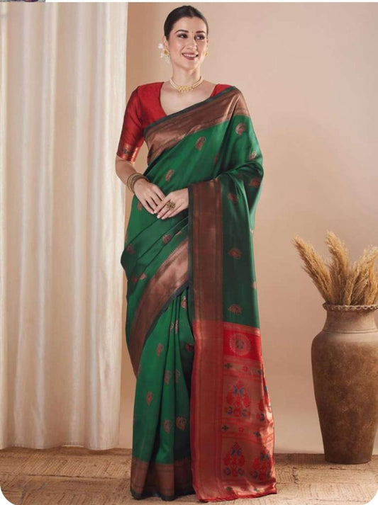 Very Delightful Soft Silk Saree With Zari Weaving