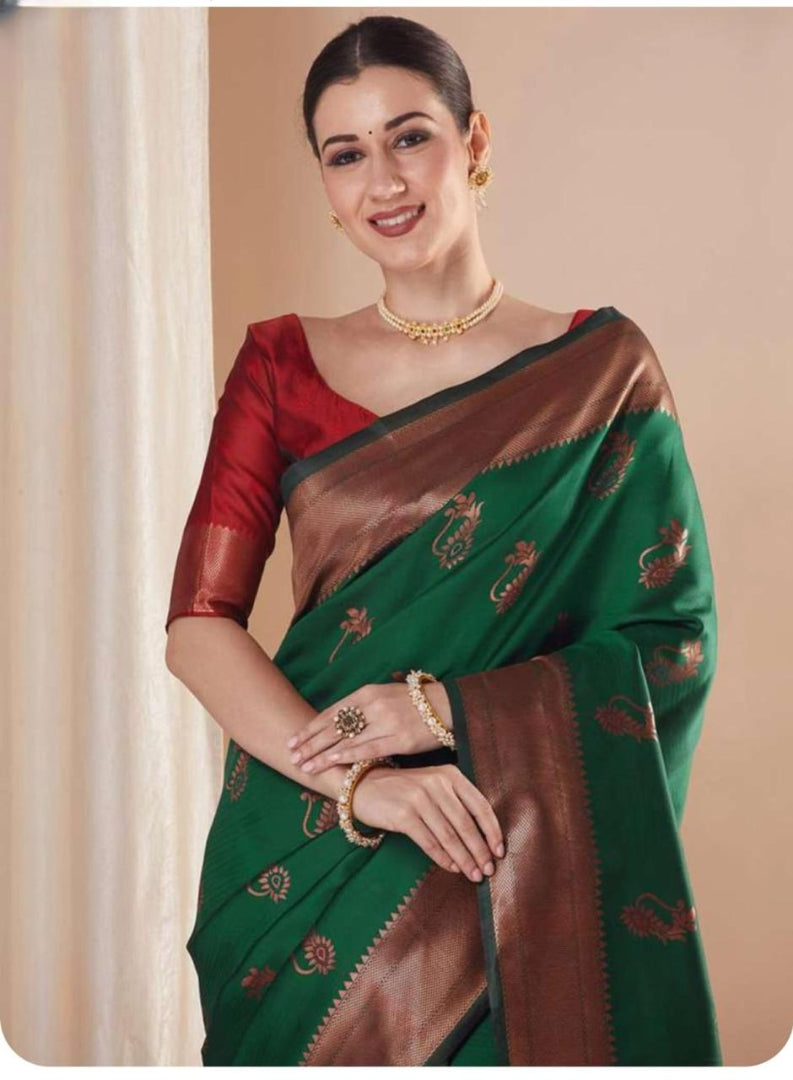 Very Delightful Soft Silk Saree With Zari Weaving