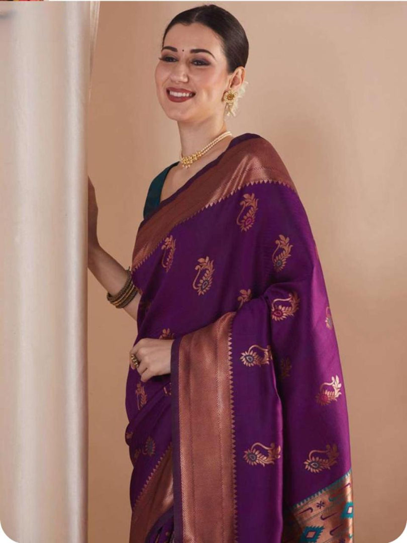 Very Attractive Soft Silk Saree With Zari Weaving