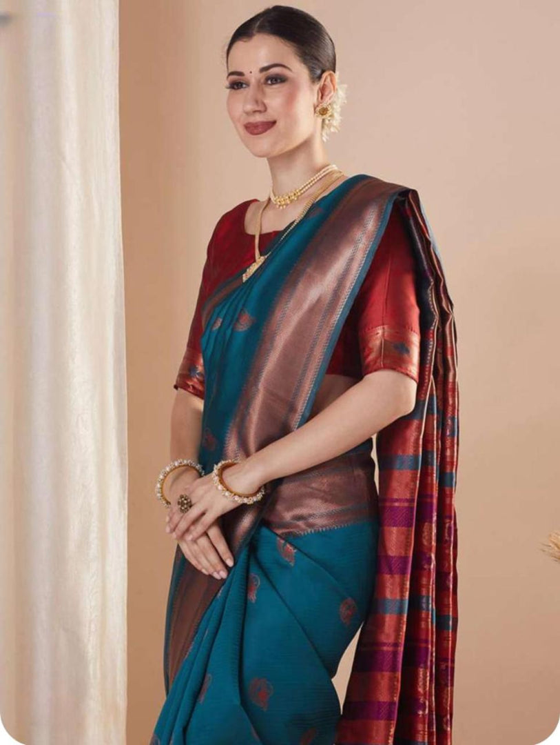 Very Delightful Soft Silk Saree With Zari Weaving