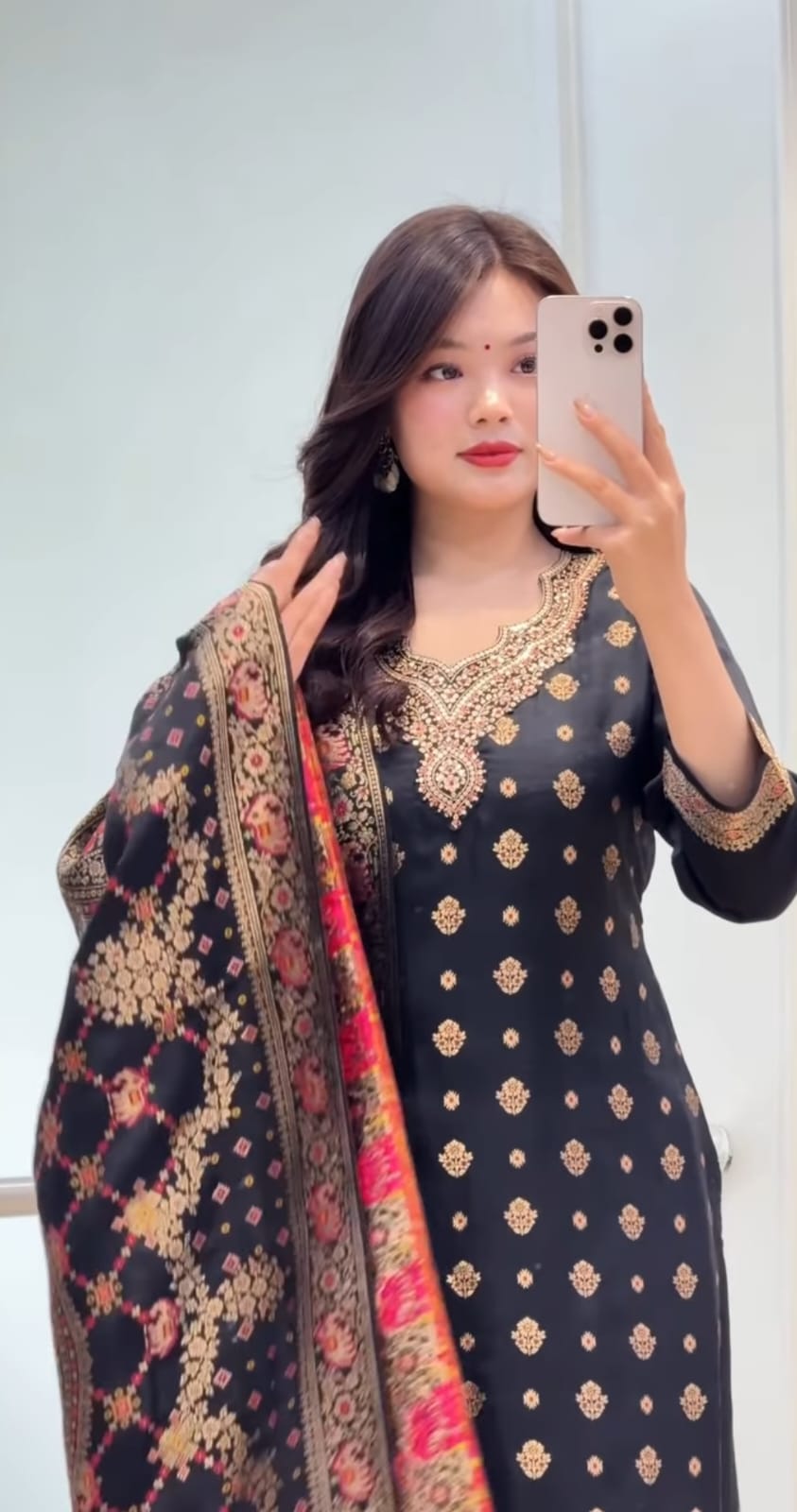 Very Charming Pure Kanjivaram Suit Set With Zar Weaving