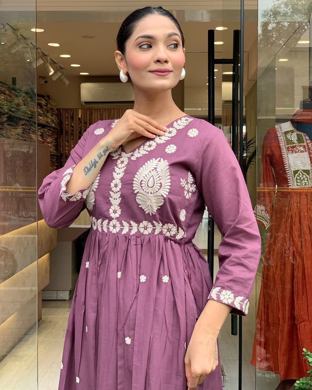 Elegant Chanderi Silk Embroidery Suit Set