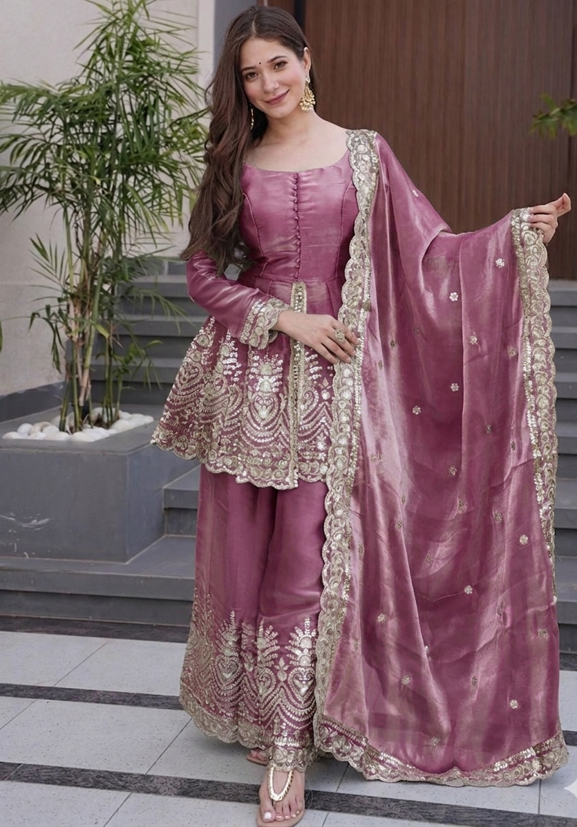 Sitara Mahal Embroidered Sharara Set