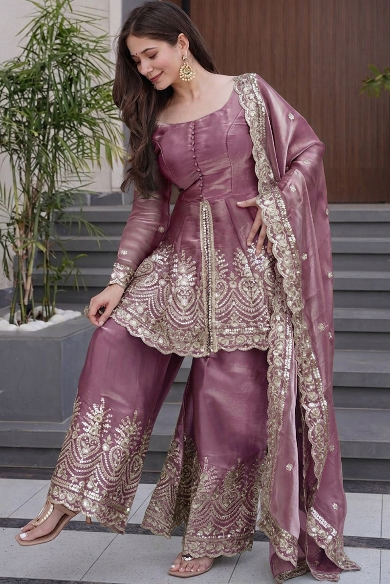Sitara Mahal Embroidered Sharara Set