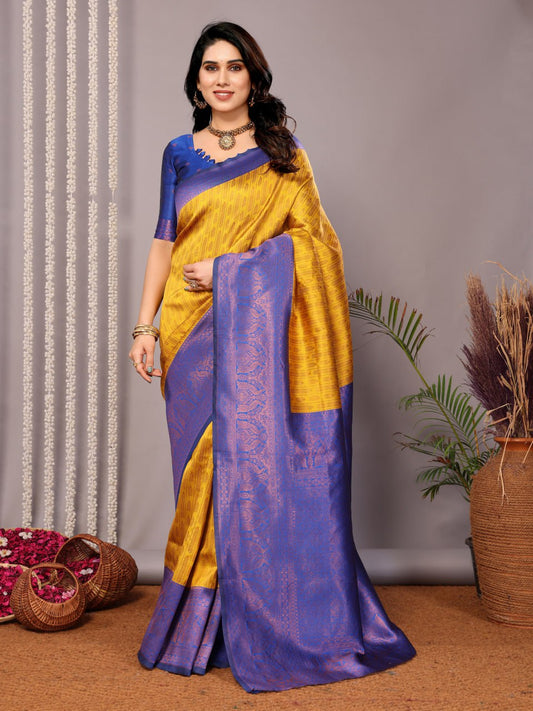 Most Glamorous Banasari Silk Saree With Blouse