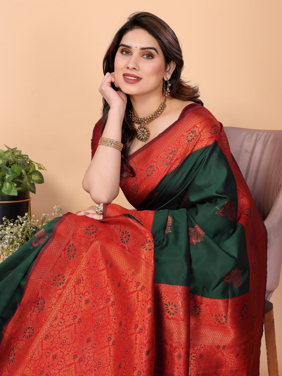 Most Engaging Banarasi Silk Saree with Traditional Weaving