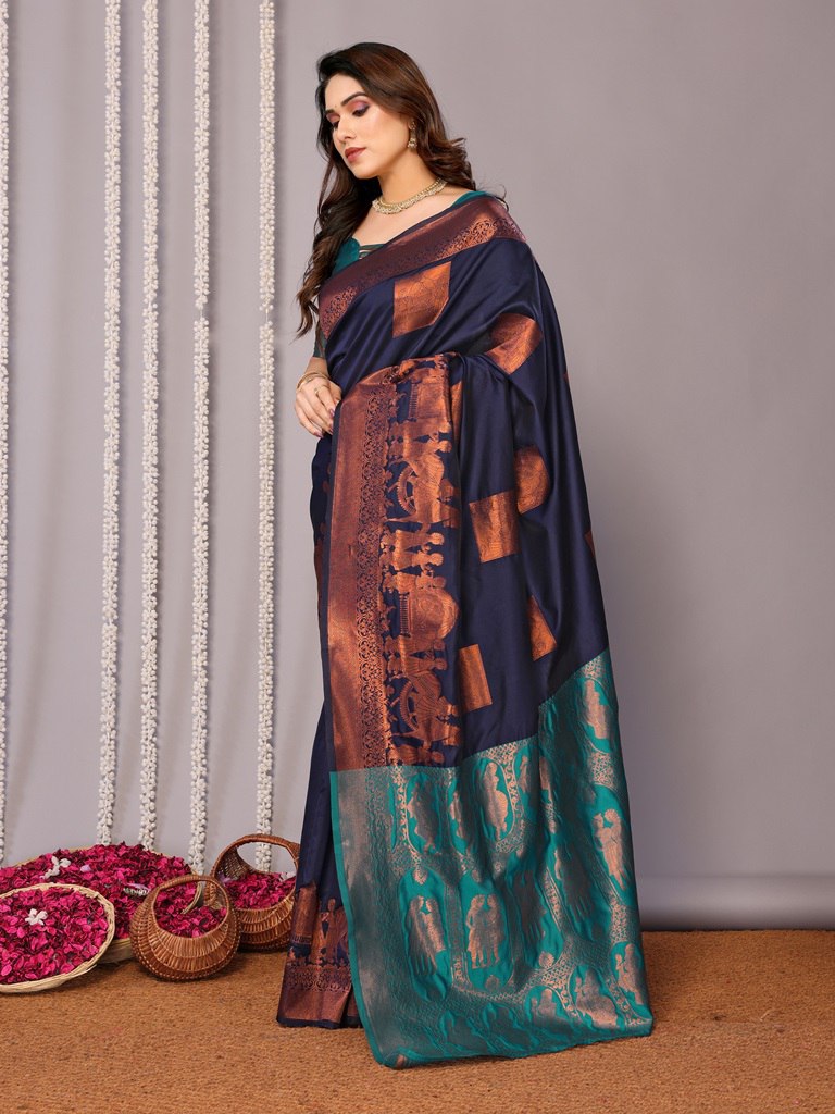 Most Beautiful Banarasi Silk Saree With Rich Pallu