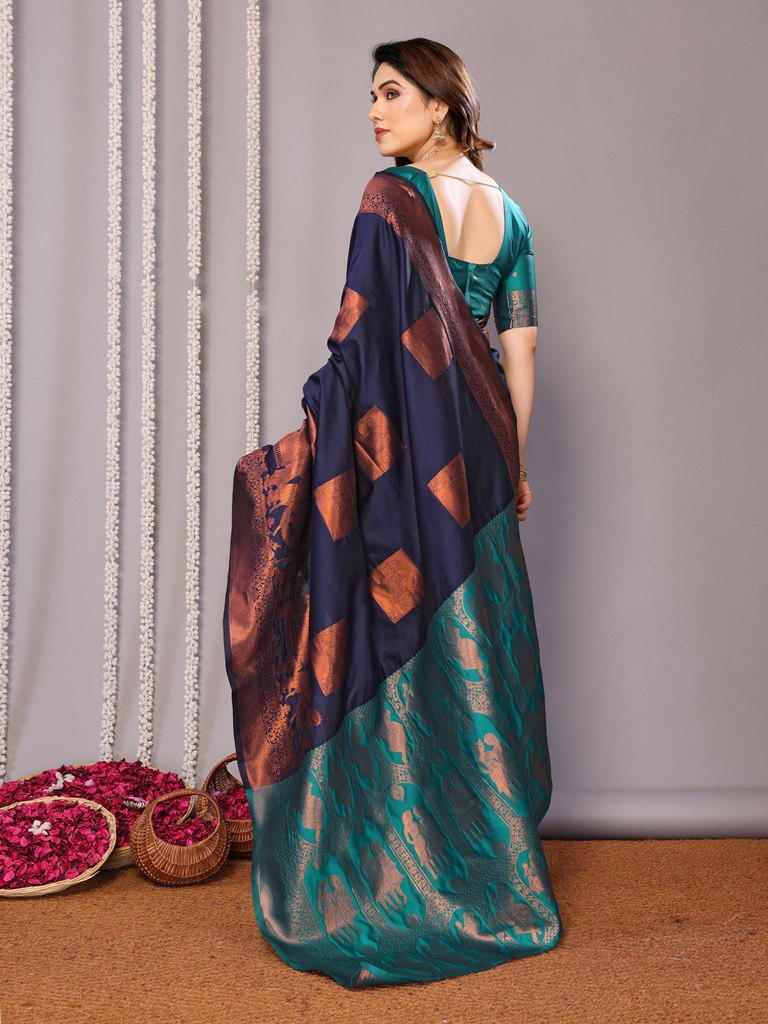 Most Beautiful Banarasi Silk Saree With Rich Pallu