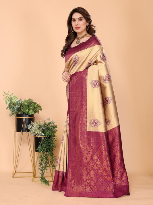 Most Good-Looking Banarasi Silk Saree with with Rich Pallu