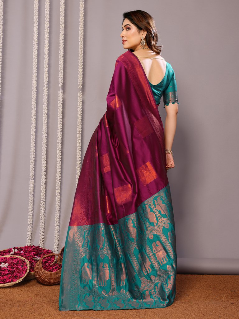 Most Beautiful Banarasi Silk Saree With Rich Pallu