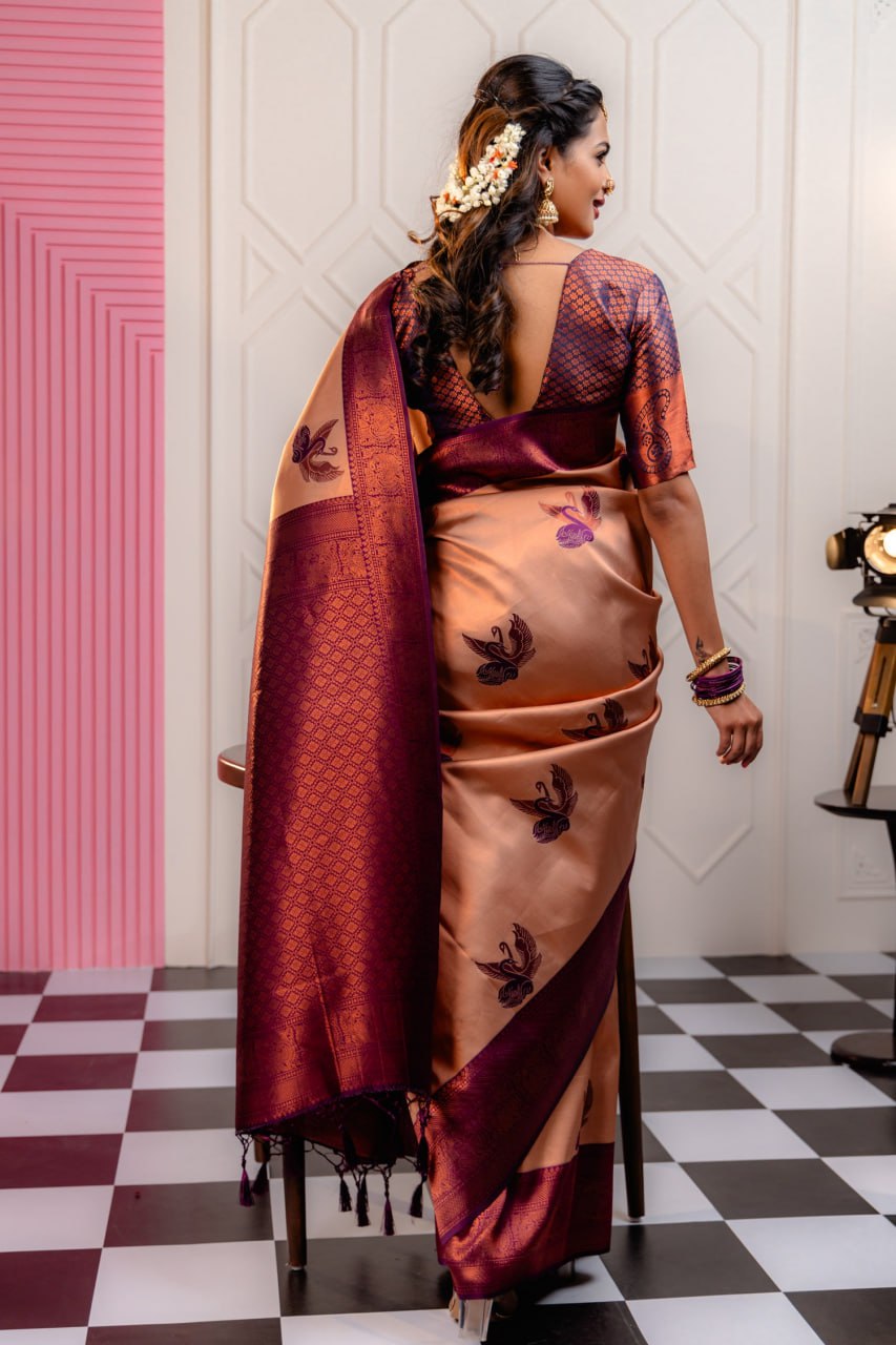Most Pleasing Banasari Silk Saree With Blouse